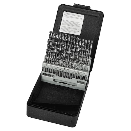 Precision Twist Drill HSS Bright 118 Degree Jobber Drill Set Jobber ANSI Set R18P x 60 090101